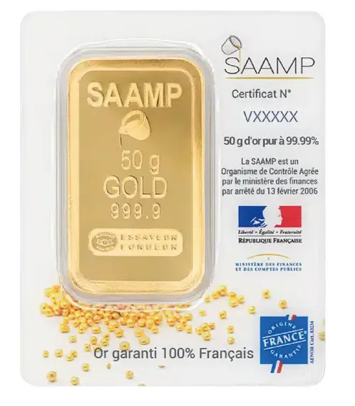 Lingotin Or 50 G / SAAMP